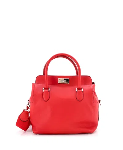 Pre-owned Pre-owned Hermes  Hermes 26 Toolbox Bag Swift In Red
