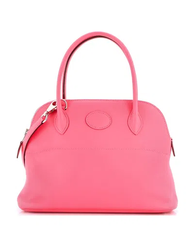 Pre-owned Pre-owned Hermes  Hermes 27 Bolide Swift Leather Satchel In Pink