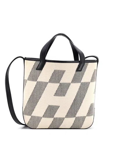 Pre-owned Pre-owned Hermes  Hermes 27 Cabas H En Biais Tote Canvas With Leather In Black