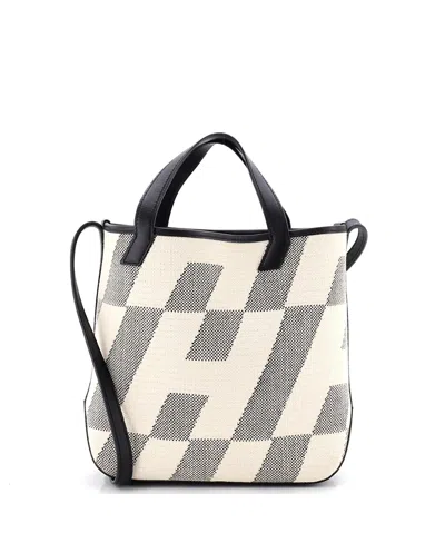 Pre-owned Pre-owned Hermes  Hermes 27 Cabas H En Biais Tote Canvas With Leather In Black