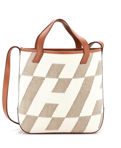 Pre-owned Pre-owned Hermes  Hermes 27 Cabas H En Biais Tote Canvas With Leather In Brown