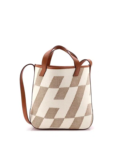 Pre-owned Pre-owned Hermes  Hermes 27 Cabas H En Biais Tote Canvas With Leather In Brown