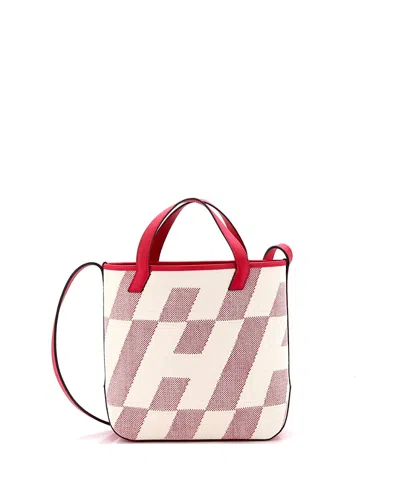 Pre-owned Pre-owned Hermes  Hermes 27 Cabas H En Biais Tote Canvas With Leather In Pink