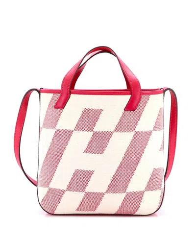 Pre-owned Pre-owned Hermes  Hermes 27 Cabas H En Biais Tote Canvas With Leather In Pink