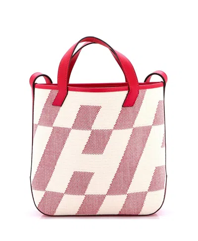 Pre-owned Pre-owned Hermes  Hermes 27 Cabas H En Biais Tote Canvas With Leather In Pink