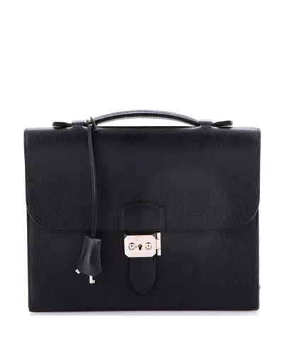 Pre-owned Pre-owned Hermes  Hermes 27 Sac A Depeches Bag Ardennes In Black