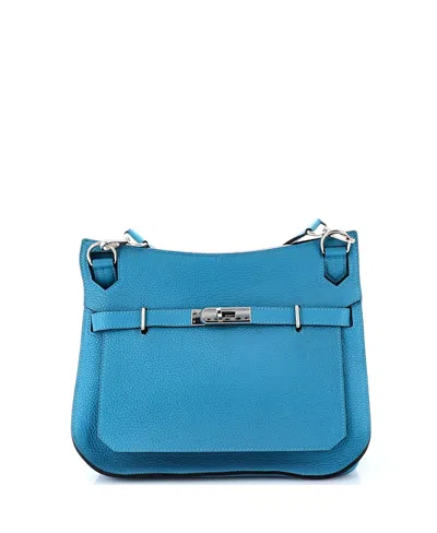 Pre-owned Pre-owned Hermes  Hermes 28 Jypsiere Bag Clemence In Blue