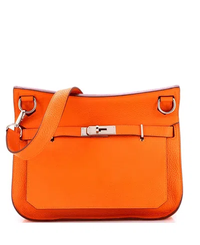 Pre-owned Pre-owned Hermes  Hermes 28 Jypsiere Bag Clemence In Orange
