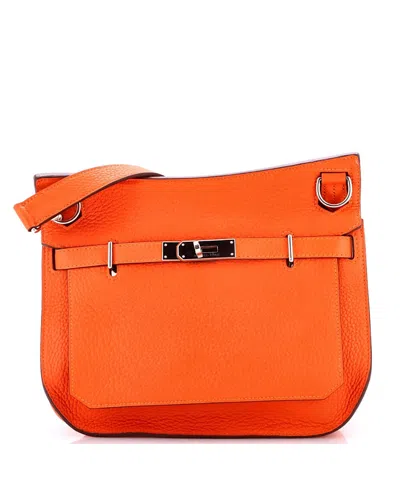 Pre-owned Pre-owned Hermes  Hermes 28 Jypsiere Bag Clemence In Orange