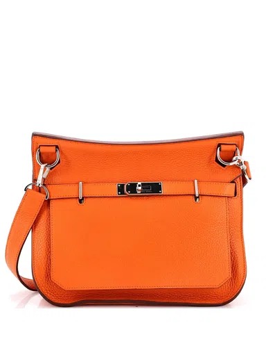 Pre-owned Pre-owned Hermes  Hermes 28 Jypsiere Bag Clemence In Orange
