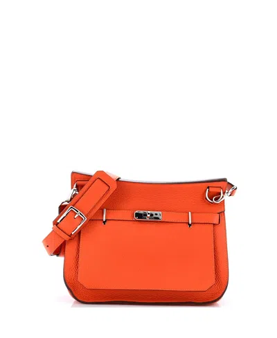 Pre-owned Pre-owned Hermes  Hermes 28 Jypsiere Bag Clemence In Orange