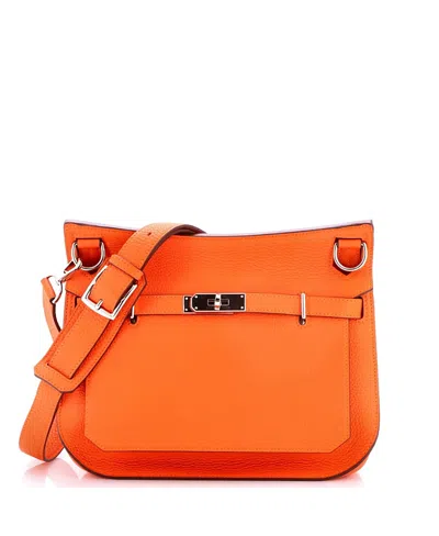 Pre-owned Pre-owned Hermes  Hermes 28 Jypsiere Bag Clemence In Orange