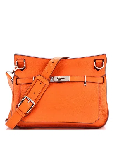 Pre-owned Pre-owned Hermes  Hermes 28 Jypsiere Bag Clemence In Orange