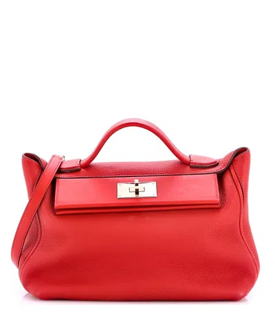 Pre-owned Pre-owned Hermes  Hermes 29 24/24 Bag Clemence With Swift In Red
