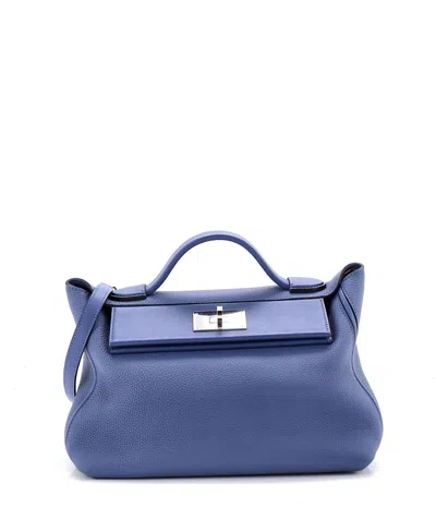 Pre-owned Pre-owned Hermes  Hermes 29 24/24 Bag Maurice With Swift In Blue