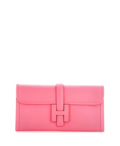 Pre-owned Pre-owned Hermes  Hermes 29 Jige Elan Clutch Evercolor In Pink