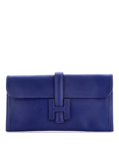 Pre-owned Pre-owned Hermes  Hermes 29 Jige Elan Clutch Swift In Blue