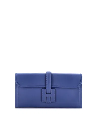 Pre-owned Pre-owned Hermes  Hermes 29 Jige Elan Clutch Swift In Blue