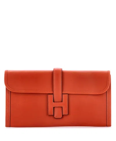 Pre-owned Pre-owned Hermes  Hermes 29 Jige Elan Clutch Swift In Brown