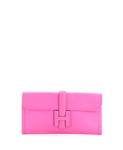 Pre-owned Pre-owned Hermes  Hermes 29 Jige Elan Clutch Swift In Pink