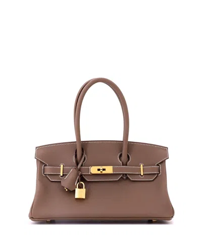 Pre-owned Pre-owned Hermes  Hermes 29 Shoulder Light Birkin Bag Evercolor In Gray