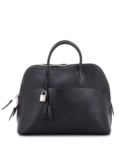 Pre-owned Pre-owned Hermes  Hermes 30 Bolide 1923 Bag Chevre De Coromandel In Black