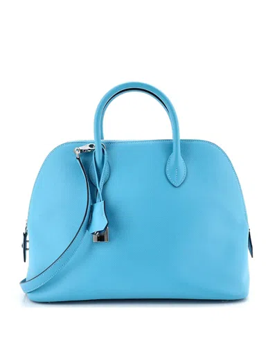 Pre-owned Pre-owned Hermes  Hermes 30 Bolide 1923 Bag Epsom In Blue