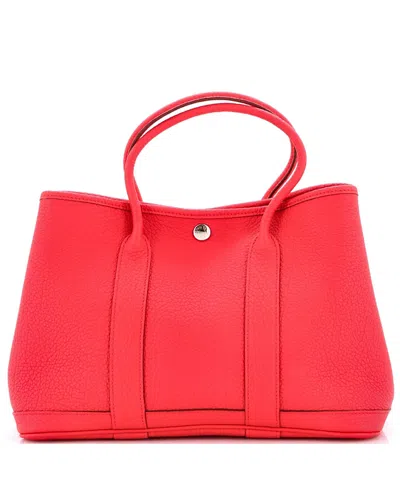 Pre-owned Pre-owned Hermes  Hermes 30 Garden Party Tote Leather In Pink