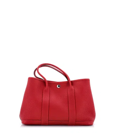 Pre-owned Pre-owned Hermes  Hermes 30 Garden Party Tote Leather In Red