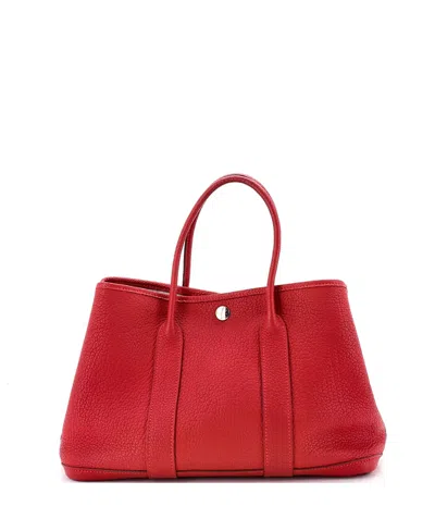 Pre-owned Pre-owned Hermes  Hermes 30 Garden Party Tote Leather In Red