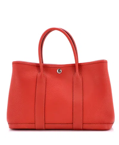 Pre-owned Pre-owned Hermes  Hermes 30 Garden Party Tote Leather In Red