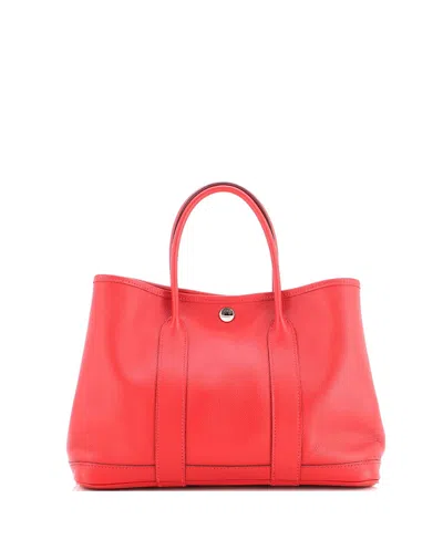 Pre-owned Pre-owned Hermes  Hermes 30 Garden Party Tote Leather In Red