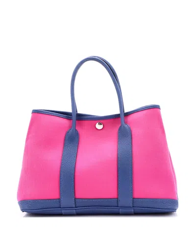 Pre-owned Pre-owned Hermes  Hermes 30 Garden Party Tote Toile And Leather