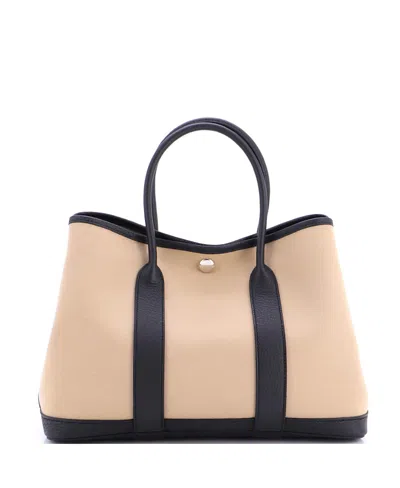 Pre-owned Pre-owned Hermes  Hermes 30 Garden Party Tote Toile And Leather In Multi