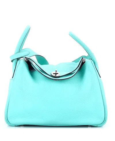 Pre-owned Pre-owned Hermes  Hermes 30 Lindy Bag Clemence In Blue