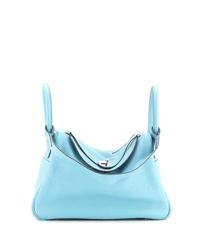 Pre-owned Pre-owned Hermes  Hermes 30 Lindy Bag Clemence In Blue