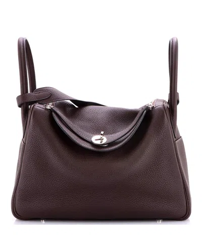 Pre-owned Pre-owned Hermes  Hermes 30 Lindy Bag Clemence In Brown