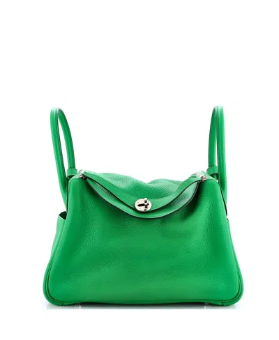Pre-owned Pre-owned Hermes  Hermes 30 Lindy Bag Clemence In Green