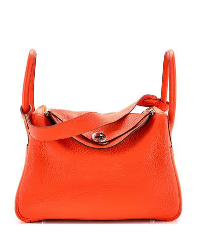 Pre-owned Pre-owned Hermes  Hermes 30 Lindy Bag Clemence In Orange