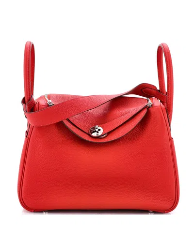 Pre-owned Pre-owned Hermes  Hermes 30 Lindy Bag Clemence In Red