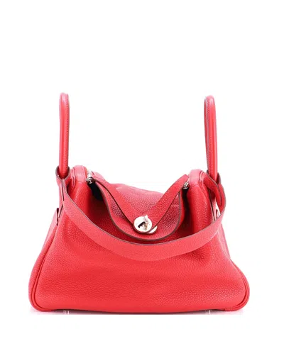 Pre-owned Pre-owned Hermes  Hermes 30 Lindy Bag Clemence In Red