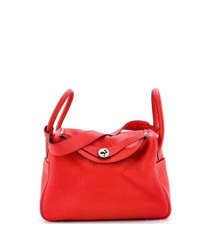 Pre-owned Pre-owned Hermes  Hermes 30 Lindy Bag Clemence In Red