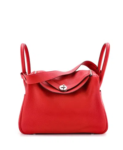 Pre-owned Pre-owned Hermes  Hermes 30 Lindy Bag Clemence In Red