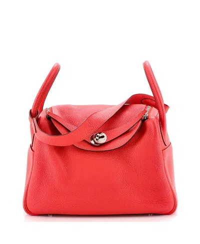 Pre-owned Pre-owned Hermes  Hermes 30 Lindy Bag Clemence In Red