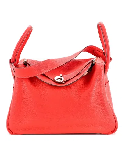 Pre-owned Pre-owned Hermes  Hermes 30 Lindy Bag Clemence In Red