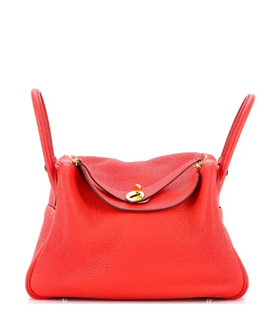 Pre-owned Pre-owned Hermes  Hermes 30 Lindy Bag Clemence In Red