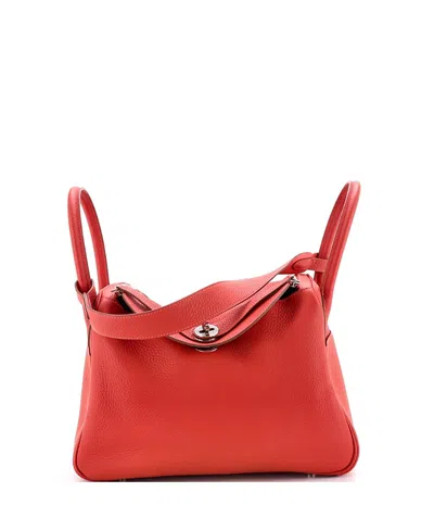 Pre-owned Pre-owned Hermes  Hermes 30 Lindy Bag Verso Clemence In Orange