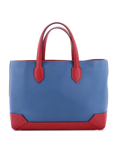 Pre-owned Pre-owned Hermes  Hermes 30 Maxibox Cabas Evercolor With Epsom In Blue