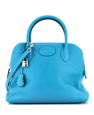 Pre-owned Pre-owned Hermes  Hermes 31 Bolide Bag Clemence In Blue