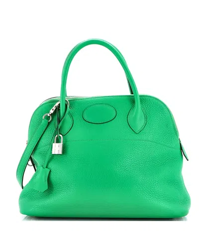 Pre-owned Pre-owned Hermes  Hermes 31 Bolide Bag Clemence In Green